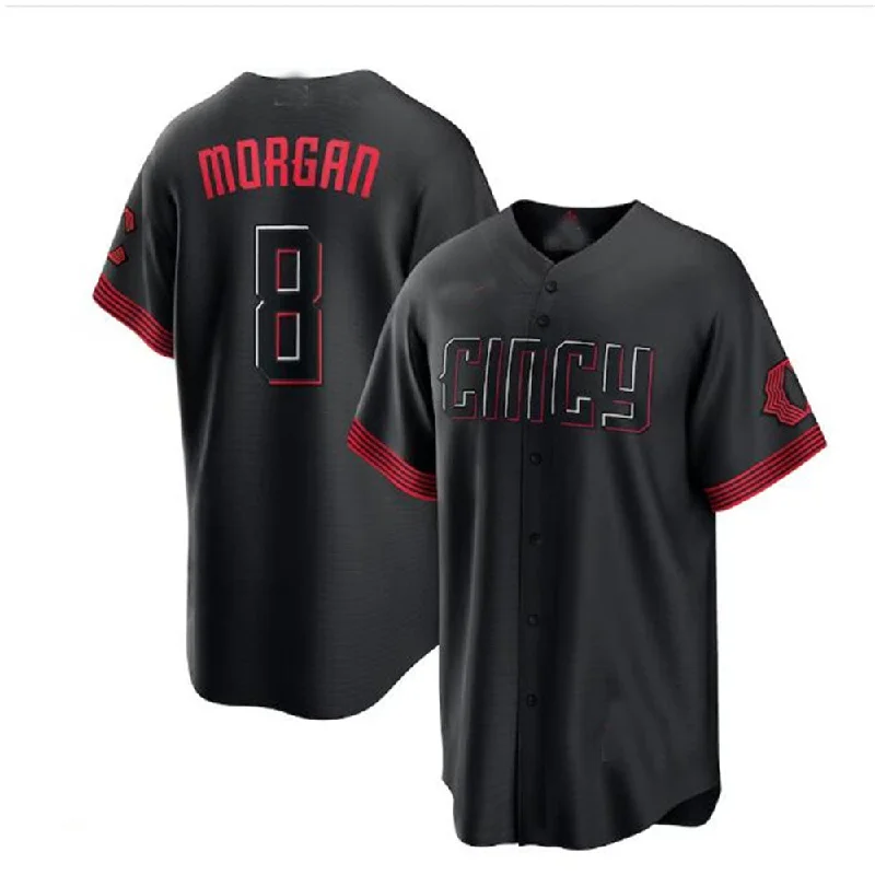 Cincinnati Reds #8 Joe Morgan 2023 City Connect Replica Player Jersey - Black Baseball Jerseys-NBA Fan Favorite Jerseys -