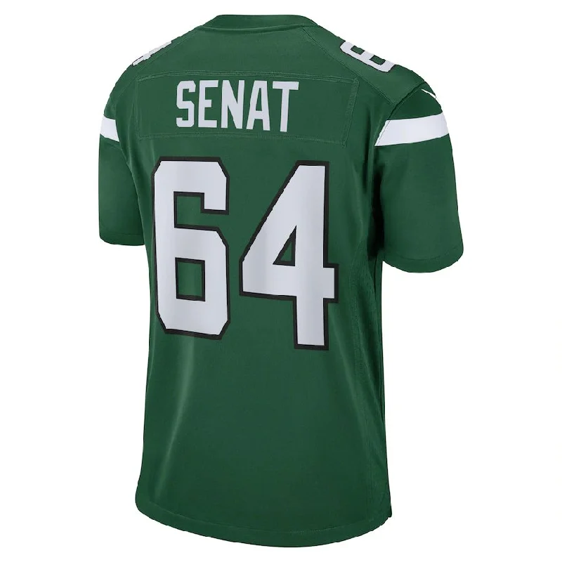 NY.Jets #64 Greg Senat Gotham Green Game Player Jersey Stitched American Football Jerseys-NFL MVP Player Jerseys -