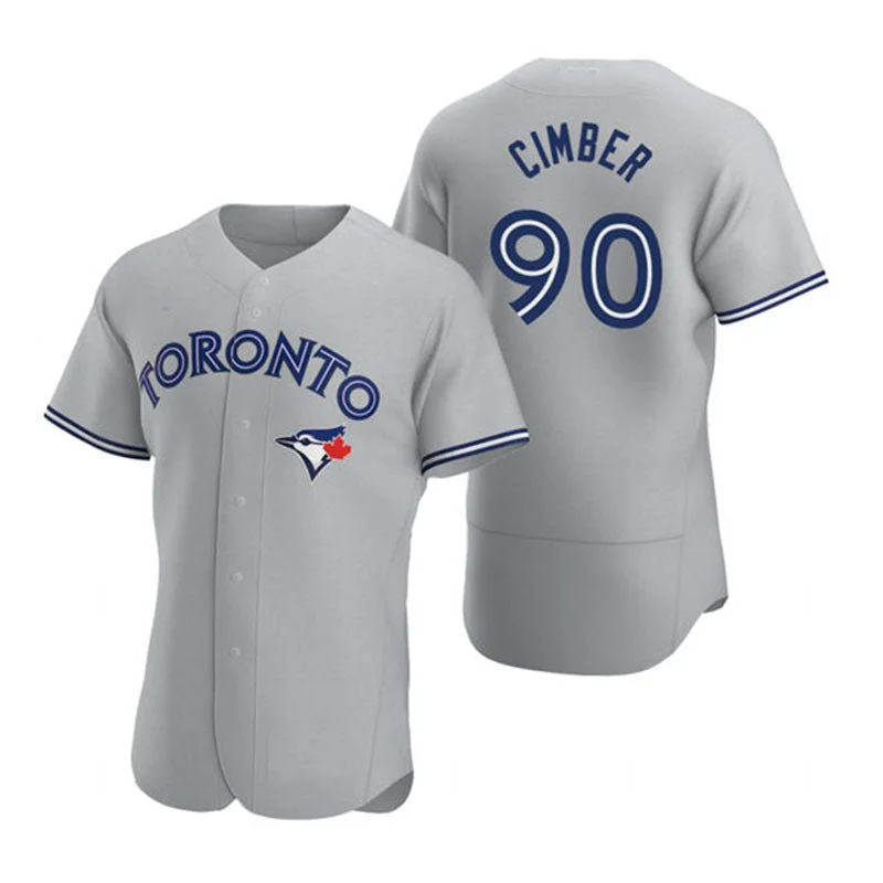 Toronto Blue Jays #90 Adam Cimber Gray Road Flex Base Player Jersey Baseball Jerseys-NBA Limited Edition Jerseys -