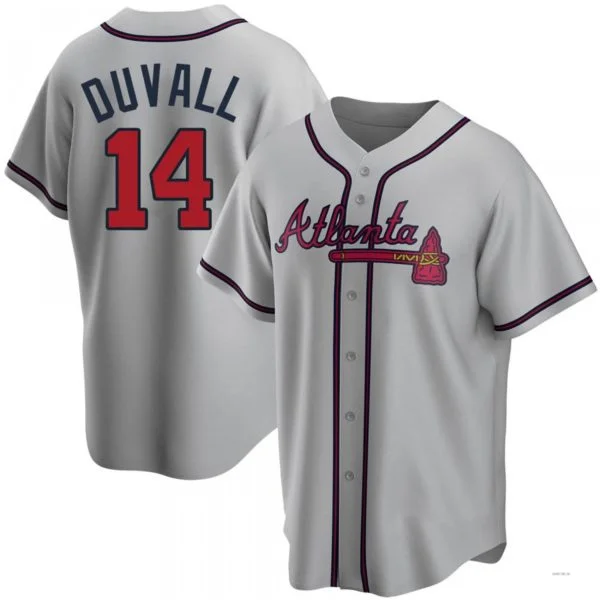 Atlanta Braves #14 Adam Duvall Gray Road Jersey Stitches Baseball Jerseys-NBA Fan Favorite Jerseys -