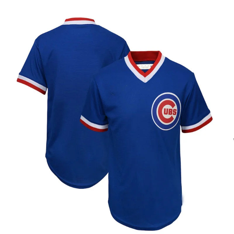 Chicago Cubs Road Cooperstown Collection Team Jersey - Royal Baseball Jerseys-NBA Player Name & Number Jerseys -