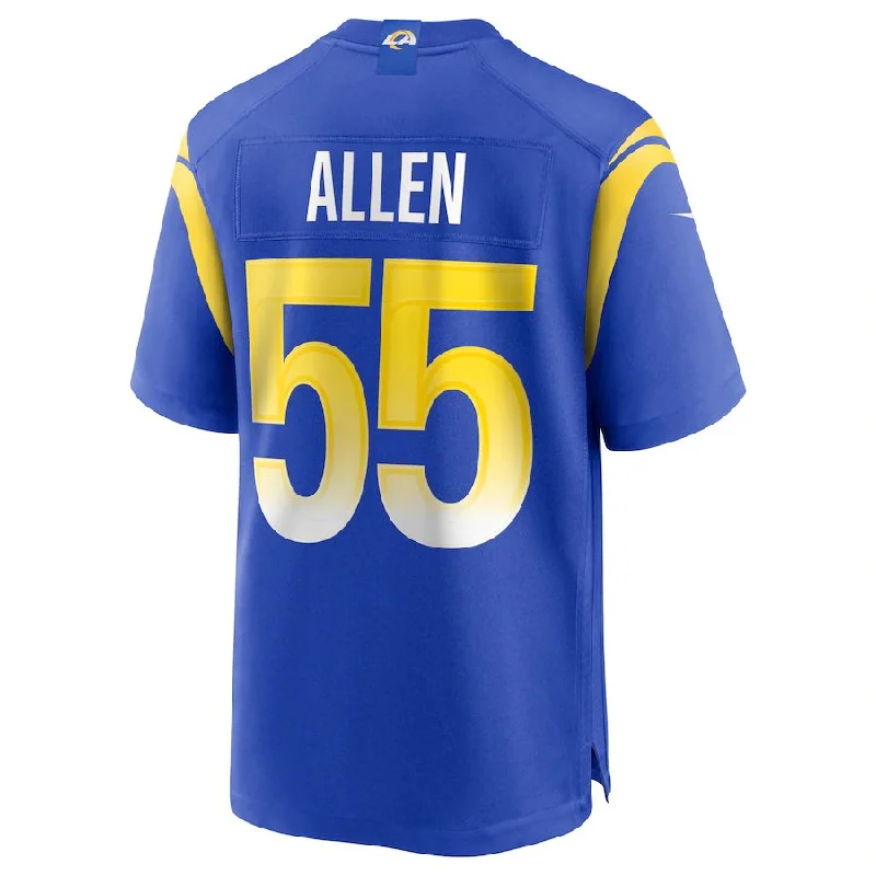 LA.Rams #55 Brian Allen Royal Game Jersey Stitched American Football Jerseys-NFL Supporter Jerseys -