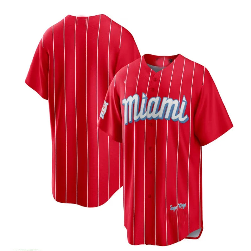 Miami Marlins Red City Connect Replica Team Jersey Baseball Jerseys-NBA Hardwood Classics Jerseys -