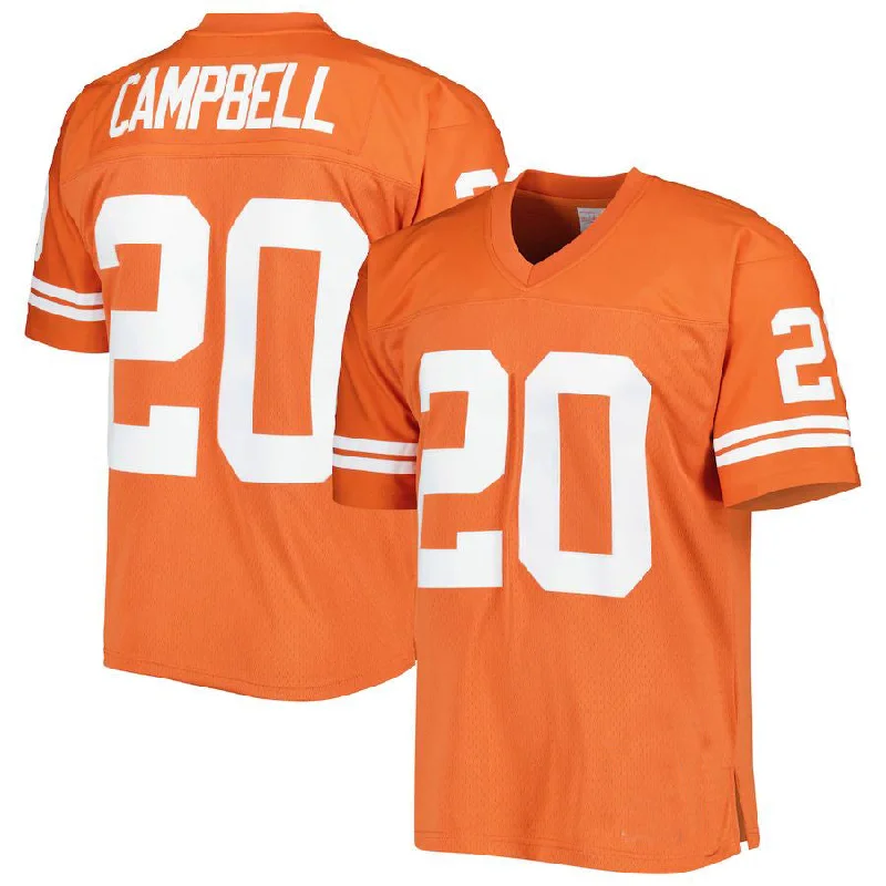 T.Longhorns #20 Earl Campbell Mitchell & Ness Authentic Jersey Texas Orange Stitched American College Jerseys-NBA Official Team Jerseys -