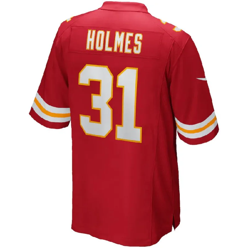 KC.Chiefs #31 Priest Holmes Red Game Retired Player Jersey Stitched American Football Jerseys-NFL Training Camp Jerseys -