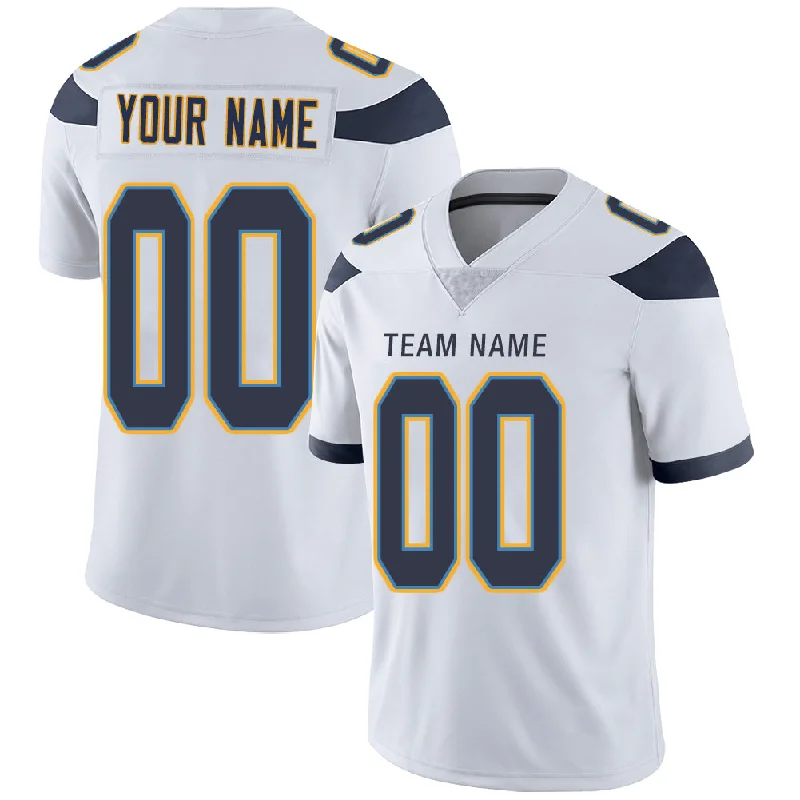 Custom LA.Chargers Stitched American Football Jerseys Personalize Birthday Gifts White Jersey-NBA Home & Away Jerseys -