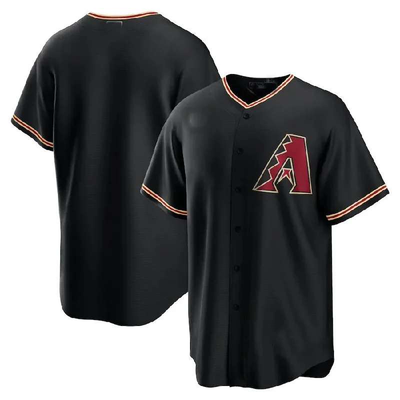 Arizona Diamondbacks Alternate Replica Team Jersey - Black Stitches Baseball Jerseys-NBA Adidas Basketball Jerseys -