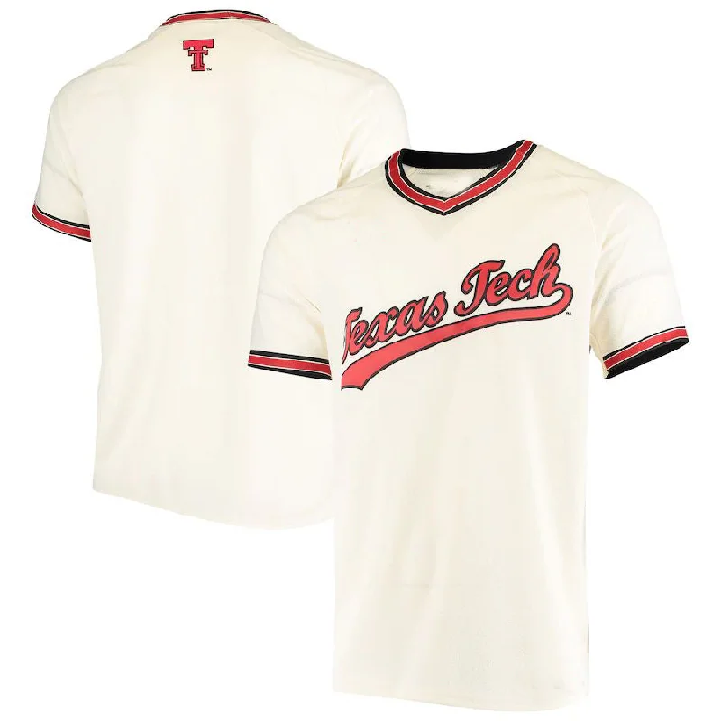 T.Tech Red Raiders Under Armour Throwback Replica Baseball Jersey Cream Stitched American College Jerseys-NBA Pro-Level Basketball Jerseys -