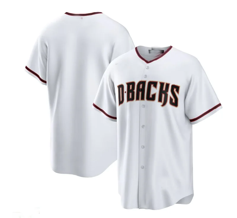 Arizona Diamondbacks Home Blank Replica Jersey - White Stitches Baseball Jerseys-NBA Road Jerseys -