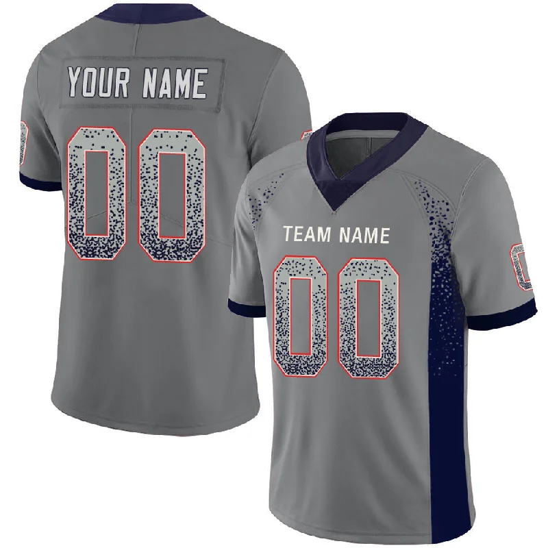 Custom NE.Patriots Stitched American Football Jerseys Personalize Birthday Gifts Grey Jersey-NBA Hall of Fame Jerseys -