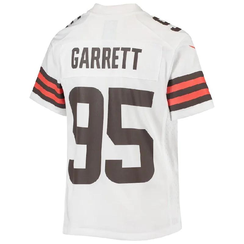 C.Browns #95 Myles Garrett White Game Jersey Stitched American Football Jerseys-NFL Youth Replica Jerseys -