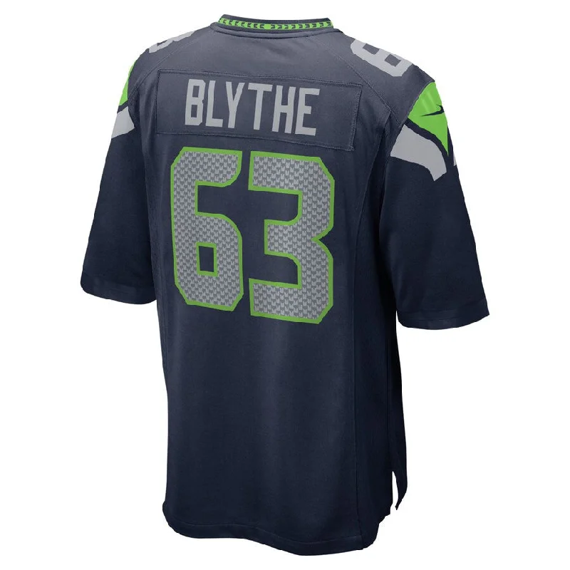 S.Seahawks #63 Austin Blythe College Navy Game Jersey Stitched American Football Jerseys-NFL Fan Shop Jerseys -