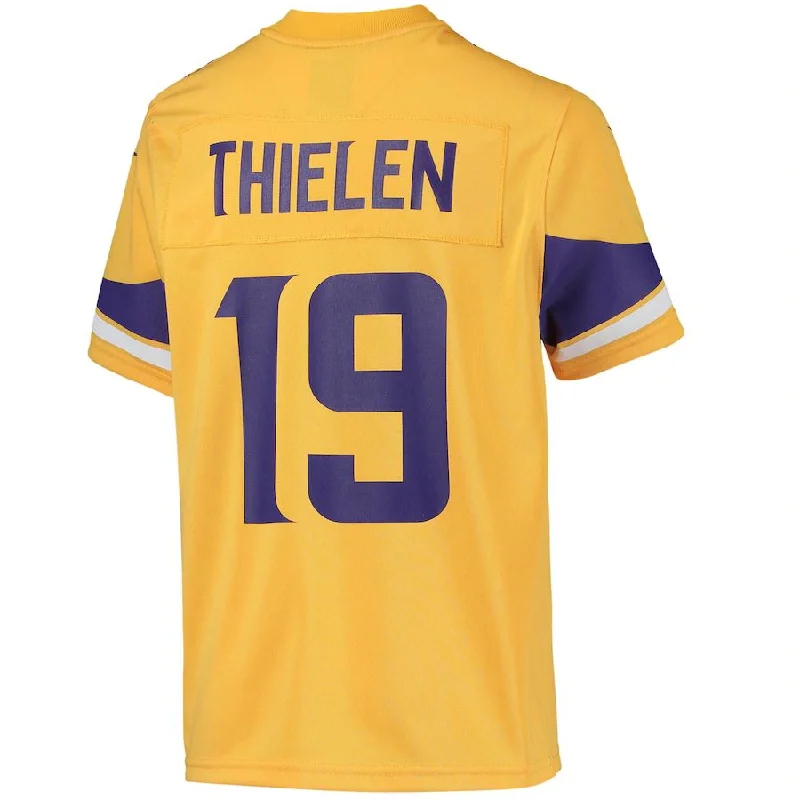 MN.Vikings #19 Adam Thielen Gold Inverted Team Game Jersey Stitched American Football Jerseys-NFL Stadium Jerseys -