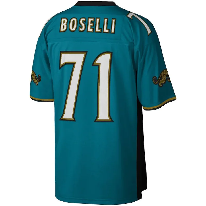 J.Jaguars #71 Tony Boselli Mitchell & Ness Legacy Replica Jersey - Teal Stitched American Football Jerseys-NFL Retro Team Jerseys -