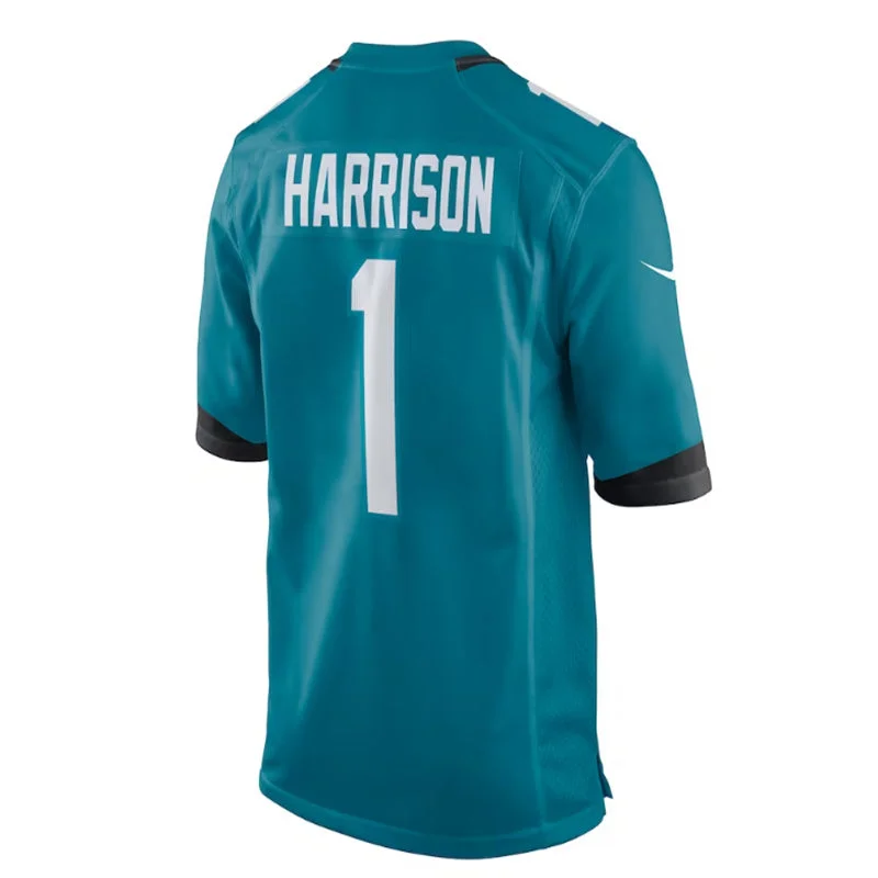 J.Jaguars #1 Anton Harrison 2023 Draft First Round Pick Game Jersey - Teal Stitched American Football Jerseys-NFL Fan Shop Jerseys -