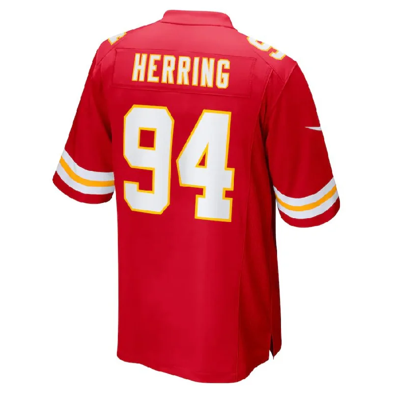 KC.Chiefs #94 Malik Herring Red Team Game Player Jersey Stitched American Football Jerseys-NFL Retro Team Jerseys -