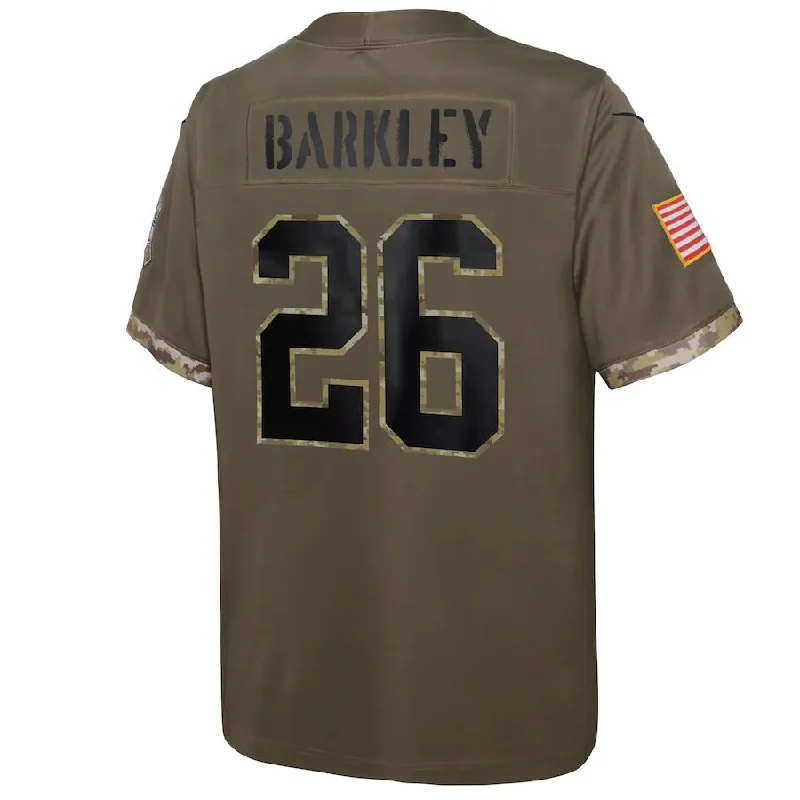 NY.Giants #26 Saquon Barkley Olive 2022 Salute To Service Player Limited Jersey Stitched American Football Jerseys-NFL Player Edition Jerseys -