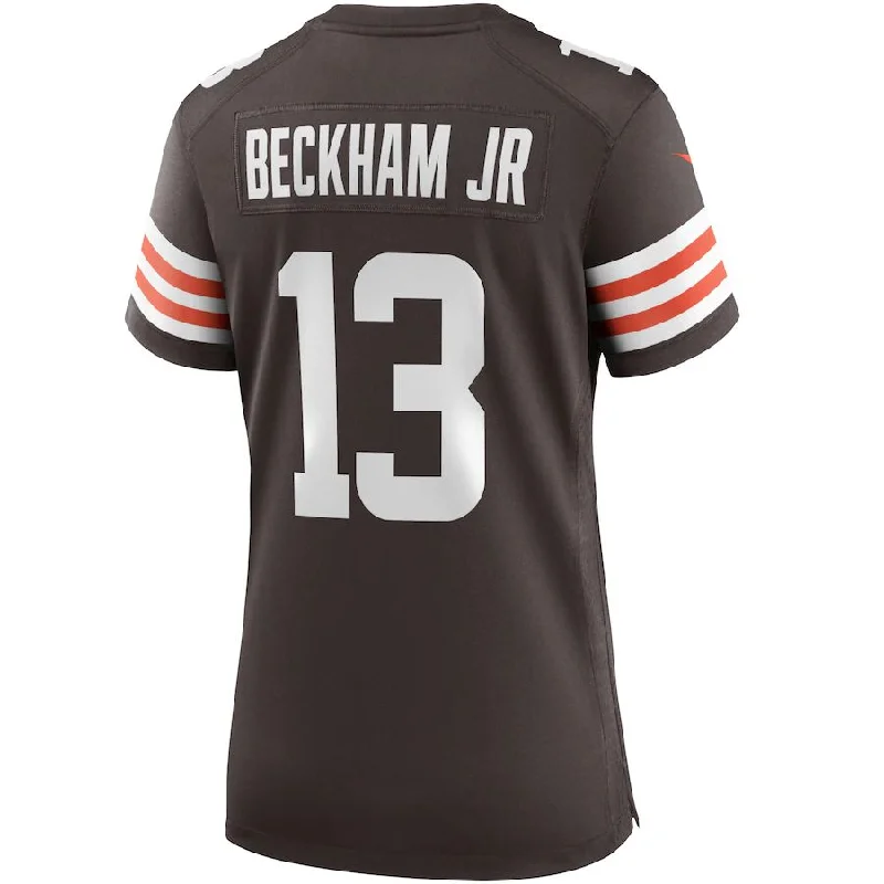 C.Browns #13 Odell Beckham Jr. Brown Game Jersey Stitched American Football Jerseys-NFL Stylish Football Jerseys -