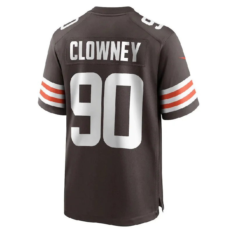 C.Browns #90 Jadeveon Clowney Brown Game Player Jersey Stitched American Football Jerseys-NFL Color Rush Jerseys -