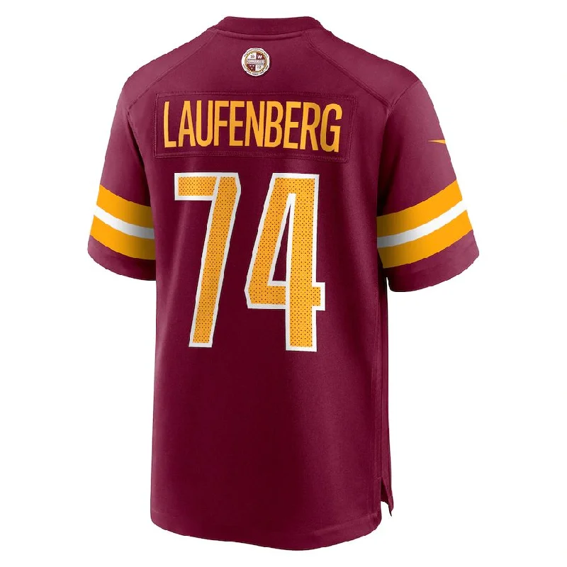 W.Commanders #74 Nolan Laufenberg Burgundy Game Jersey Stitched American Football Jerseys-NFL Super Bowl Jerseys -