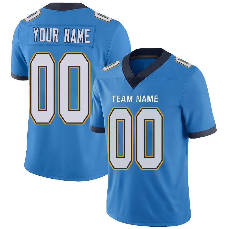 Custom LA.Chargers  Stitched American Football Jerseys Personalize Birthday Gifts Powder Blue Jersey-NBA Hall of Fame Jerseys -