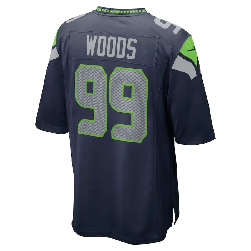 S.Seahawks #99 Al Woods College Navy Game Player Jersey Stitched American Football Jerseys-NFL Women’s Team Jerseys -