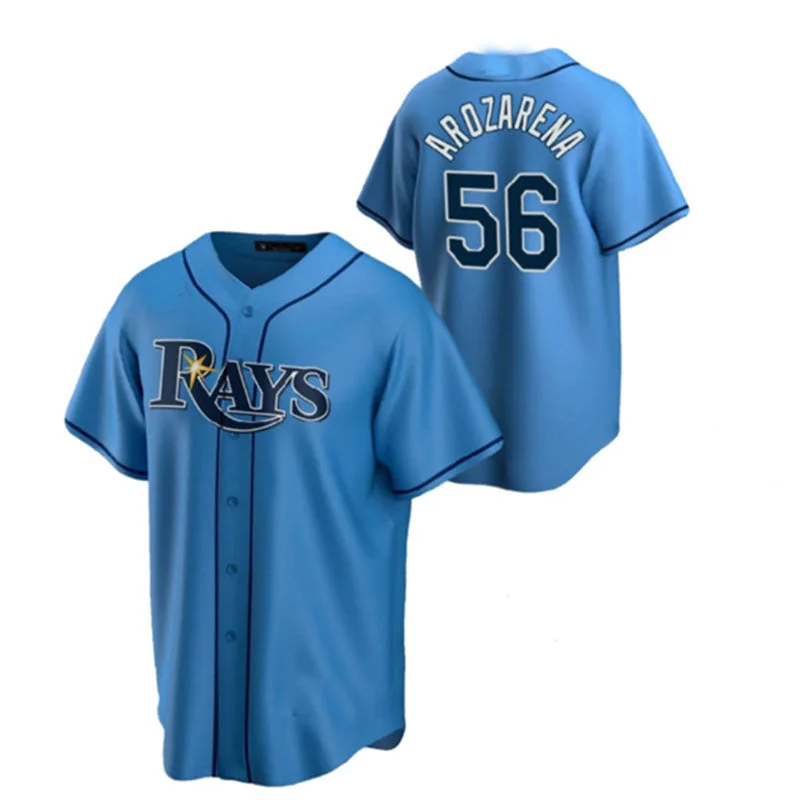 Tampa Bay Rays #56 Randy Arozarena Blue Cool Base Stitched Baseball Jerseys-NBA Official Game Jerseys -