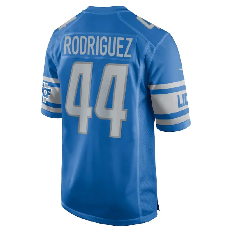 D.Lions #44 Malcolm Rodriguez Blue Player Game Jersey Stitched American Football Jerseys-NFL Pro-Level Jerseys -