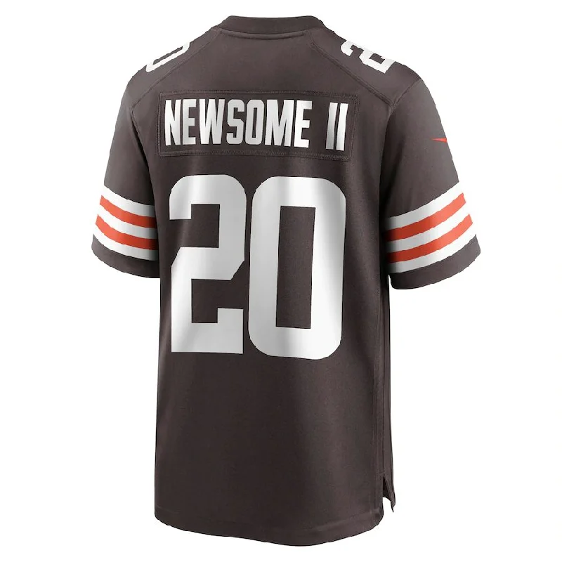 C.Browns #20 Greg Newsome II Brown Game Jersey Stitched American Football Jerseys-NFL Hall of Fame Jerseys -