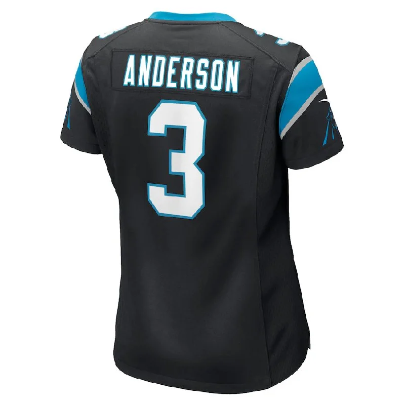 C.Panthers #3 Robbie Anderson Black Player Game Jersey Stitched American Football Jerseys-NFL Custom Player Jerseys -