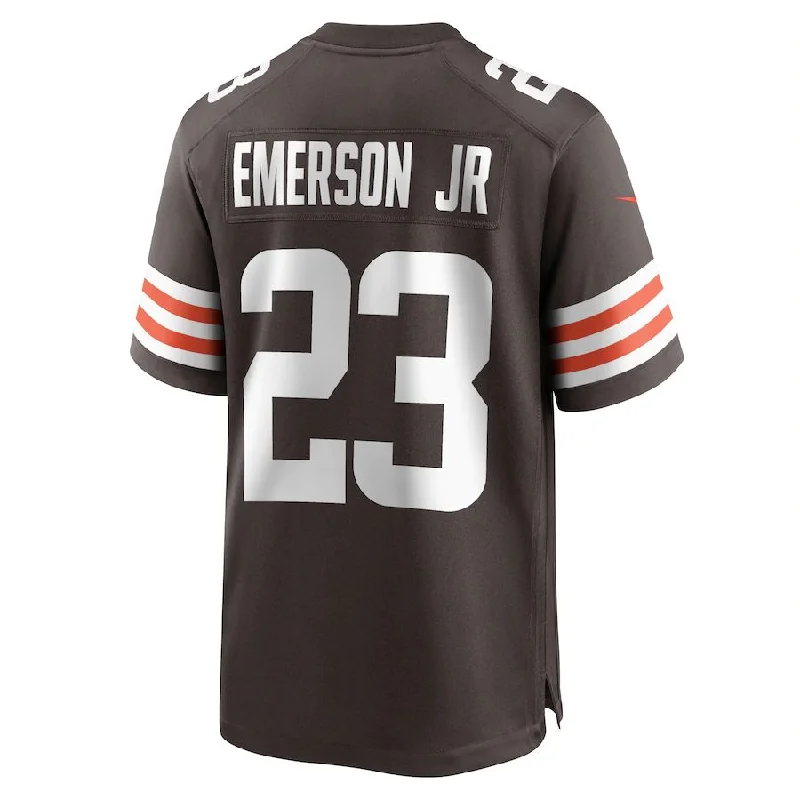 C.Browns #23 Martin Emerson Jr. Brown Game Player Jersey Stitched American Football Jerseys-NFL Official Team Jerseys -