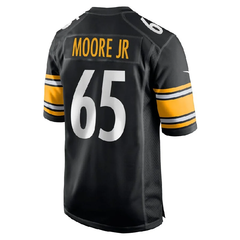 P.Steelers #65 Dan Moore Jr. Black Game Jersey Stitched American Football Jerseys-NFL Throwback Jerseys -