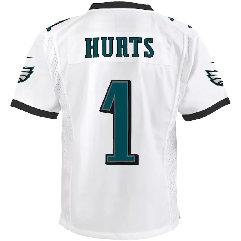 P.Eagles #1 Jalen Hurts White Game Jersey Stitched American Football Jerseys-NFL New Season Jerseys -