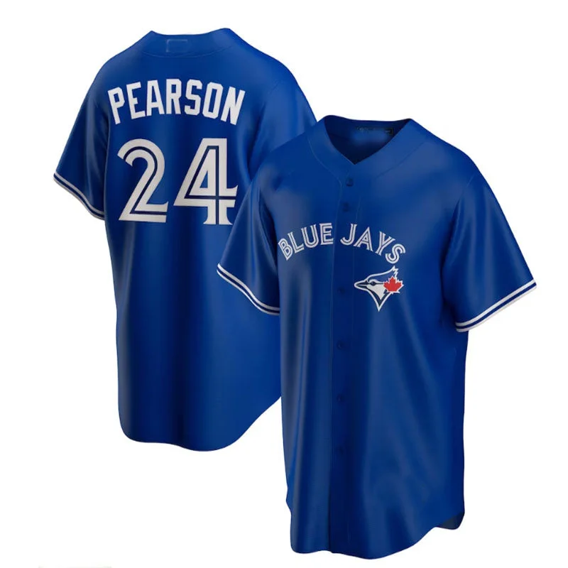 Toronto Blue Jays #24 Nate Pearson Replica Player Name Jersey - Royal Baseball Jerseys-NBA Player Name & Number Jerseys -