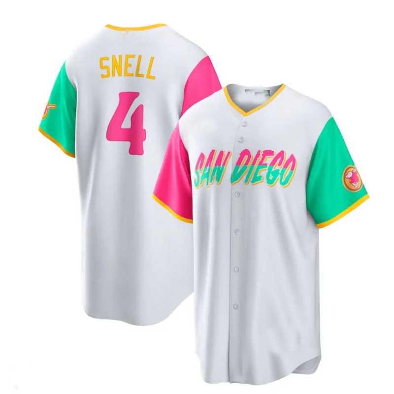 San Diego Padres #4 Blake Snell City Connect Replica Player Jersey - White Baseball Jerseys-NBA Chinese New Year Jerseys -