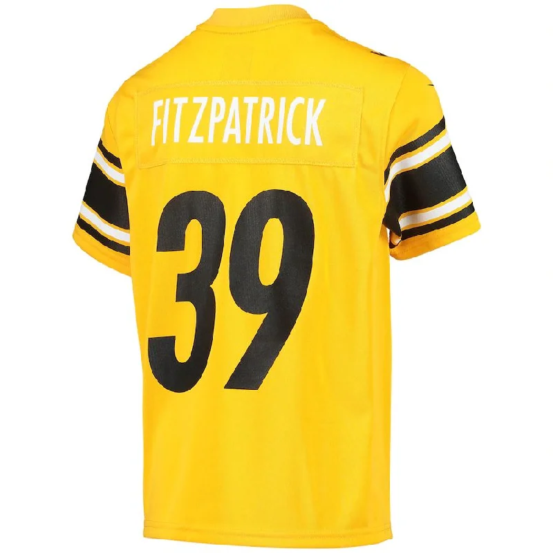 P.Steelers #39 Minkah Fitzpatrick Gold Inverted Team Game Jersey Stitched American Football Jerseys-NFL Game-Worn Jerseys -