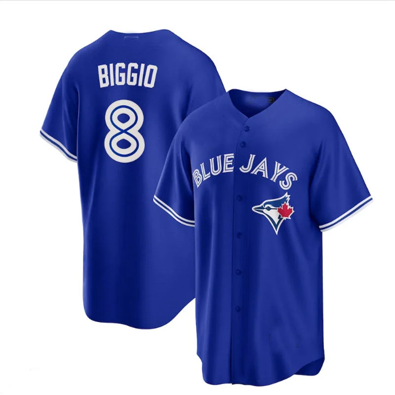 Toronto Blue Jays #8 Cavan Biggio Replica Player Name Jersey - Royal Baseball Jerseys-NBA Official Team Jerseys -