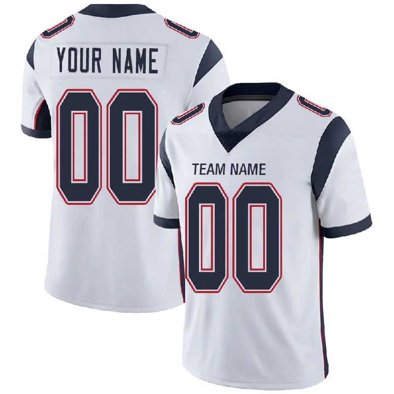 Custom NE.Patriots Stitched American Football Jerseys Personalize Birthday Gifts White Jersey-NBA College Throwback Jerseys -