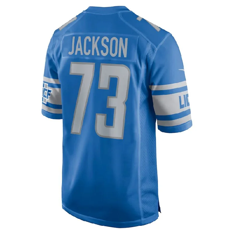 D.Lions #73 Jonah Jackson Blue Game Jersey Stitched American Football Jerseys-NFL Women’s Team Jerseys -