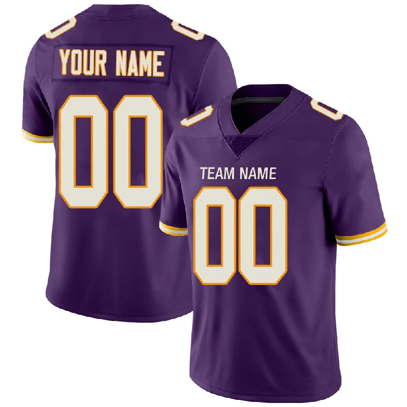 Custom MN.Vikings Stitched American Football Jerseys Personalize Birthday Gifts Purple Jersey-NBA 75th Anniversary Jerseys -