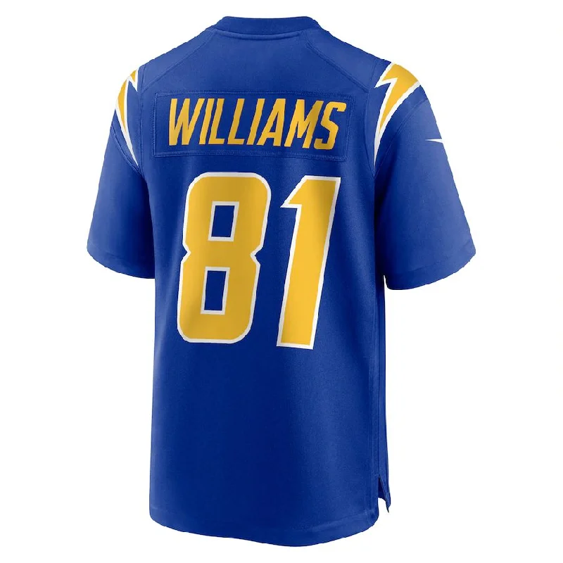 LA.Chargers #81 Mike Williams Royal Game Jersey Stitched American Football Jerseys-NFL Anniversary Edition Jerseys -