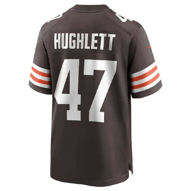 C.Browns #47 Charley Hughlett Brown Game Jersey Stitched American Football Jerseys-NFL Youth Football Jerseys -