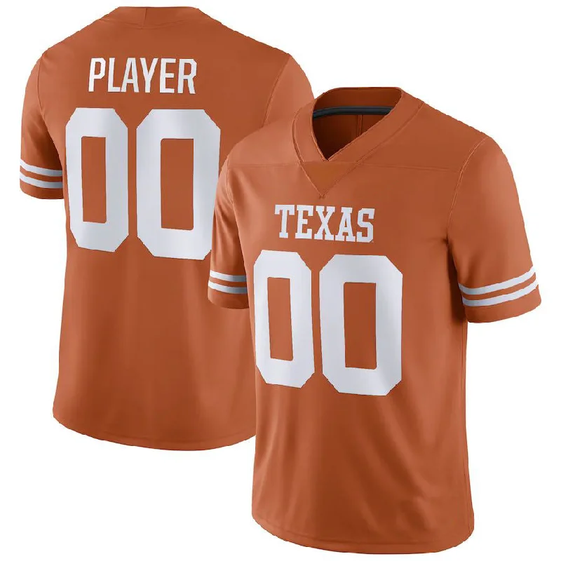 Custom T.Longhorns Pick-A-Player NIL Replica Football Jersey Texas Orange Stitched American College Jerseys-NBA Player Name & Number Jerseys -