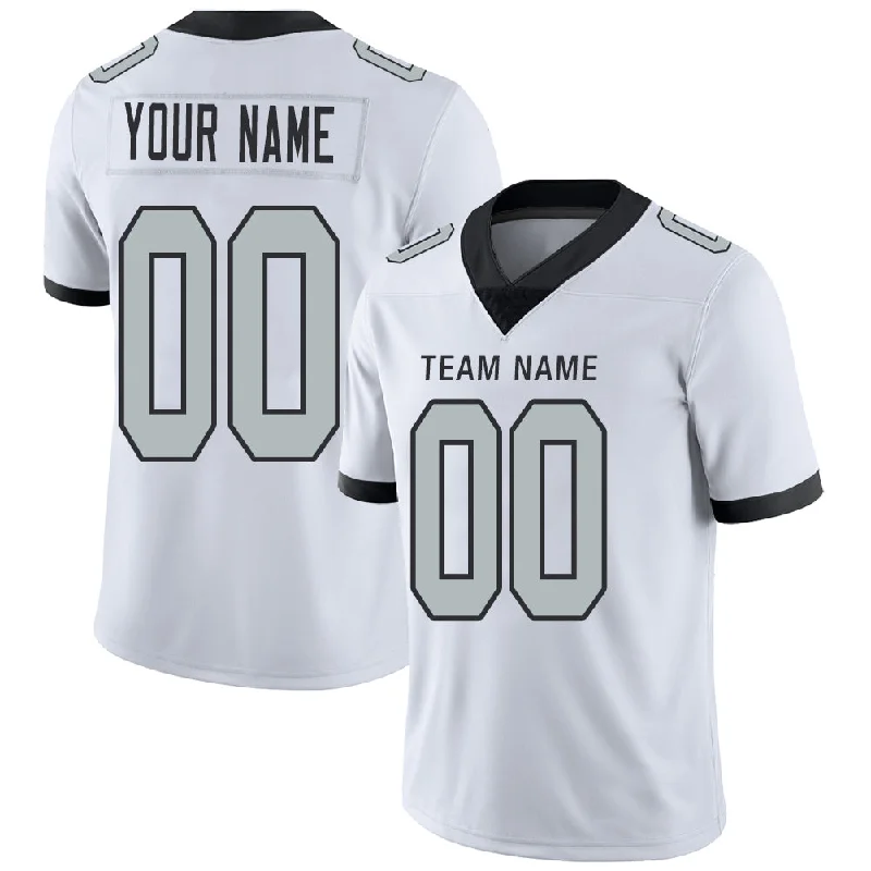 Custom LV.Raiders Stitched American Football Jerseys Personalize Birthday Gifts White Jersey-NBA 75th Anniversary Jerseys -