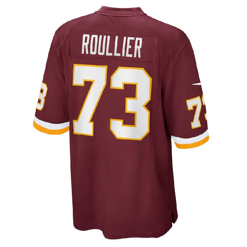 W.Football Team #73 Chase Roullier Burgundy Game Player Jersey Stitched American Football Jerseys-NFL Game-Worn Jerseys -