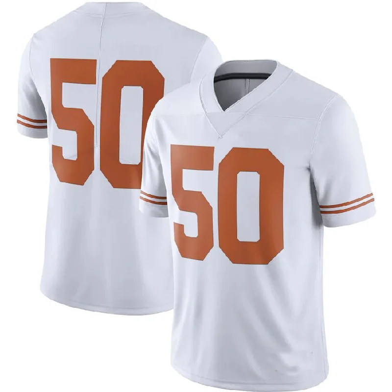 #50 T.Longhorns College Alternate Limited Jersey White Stitched American College Jerseys-NBA Home & Away Jerseys -