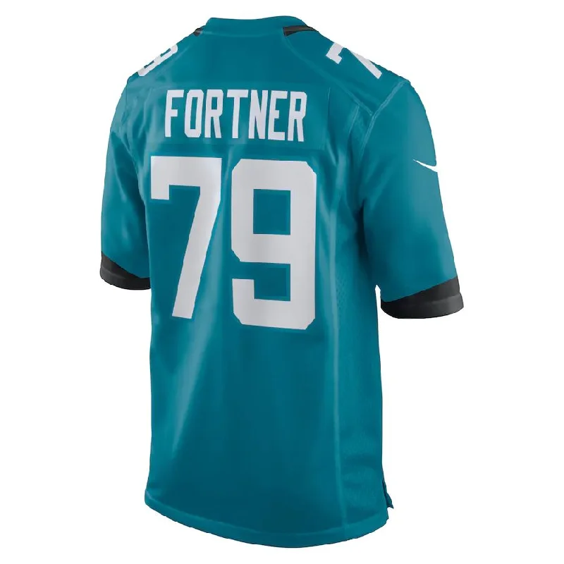 J.Jaguars #79 Luke Fortner Teal Game Jersey Stitched American Football Jerseys-NFL Performance Football Jerseys -