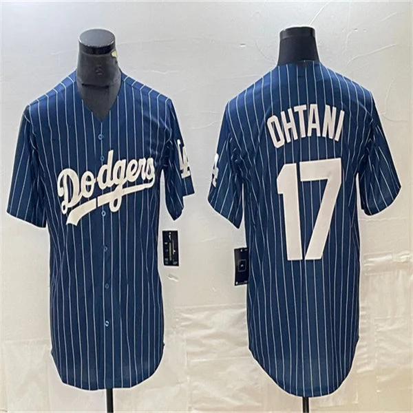 Los Angeles Dodgers #17 Shohei Ohtani Navy Home Authentic Patch Jersey Baseball Jerseys-NBA City Edition Jerseys -