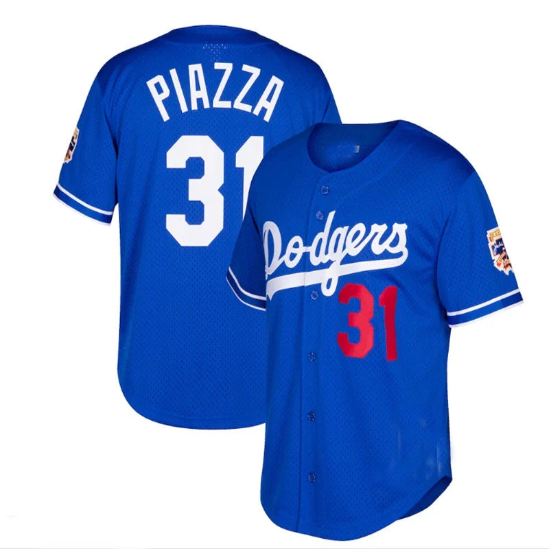 Los Angeles Dodgers #31 Mike Piazza Mitchell & Ness Cooperstown Collection Mesh Batting Practice Jersey - Royal Baseball Jerseys-NBA Home & Away Jerseys -