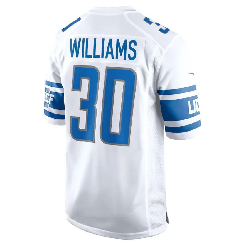 D.Lions #30 Jamaal Williams White Player Game Jersey Stitched American Football Jerseys-NFL Collector’s Jerseys -